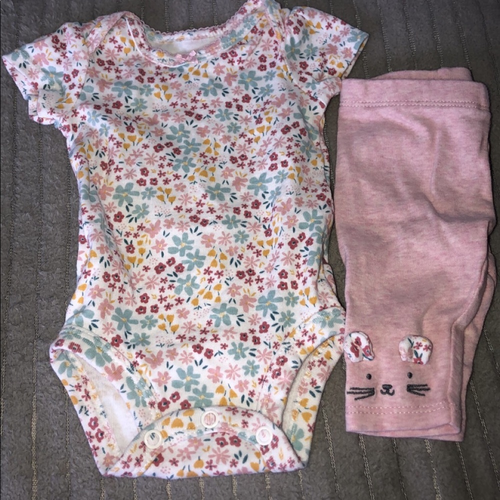 Newborn onesie and pant set